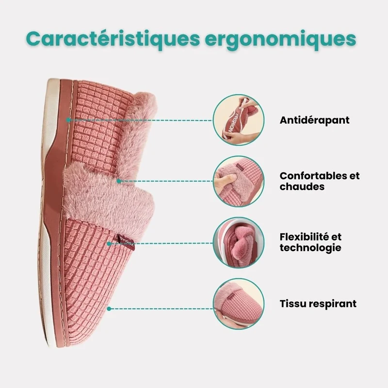 Chausson anatomique doublée pour la maison