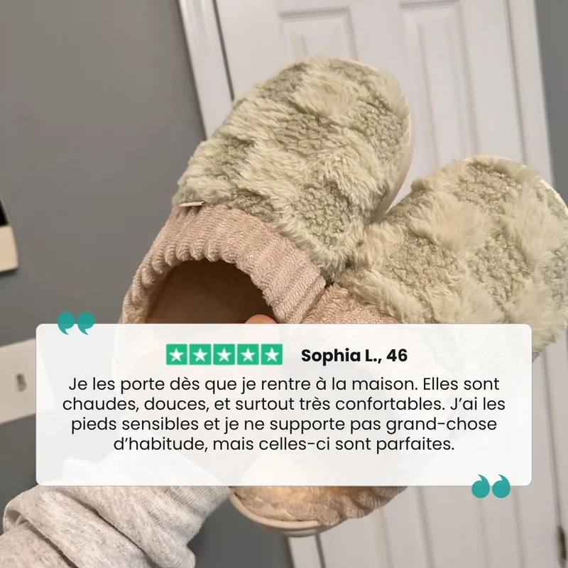 Pantoufles Orthopédiques doublée ultra-douillette