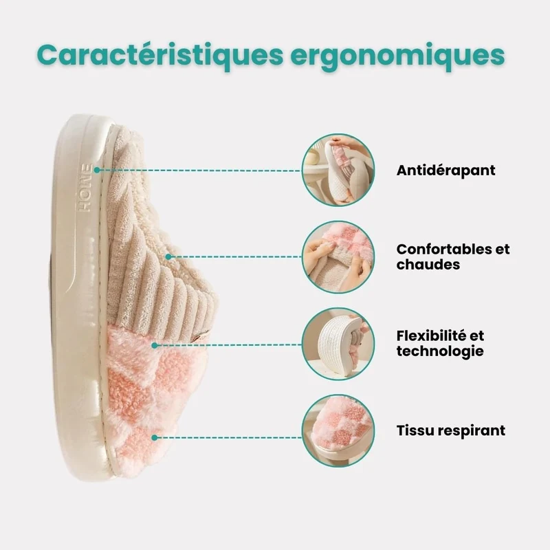 Pantoufles Orthopédiques doublée ultra-douillette