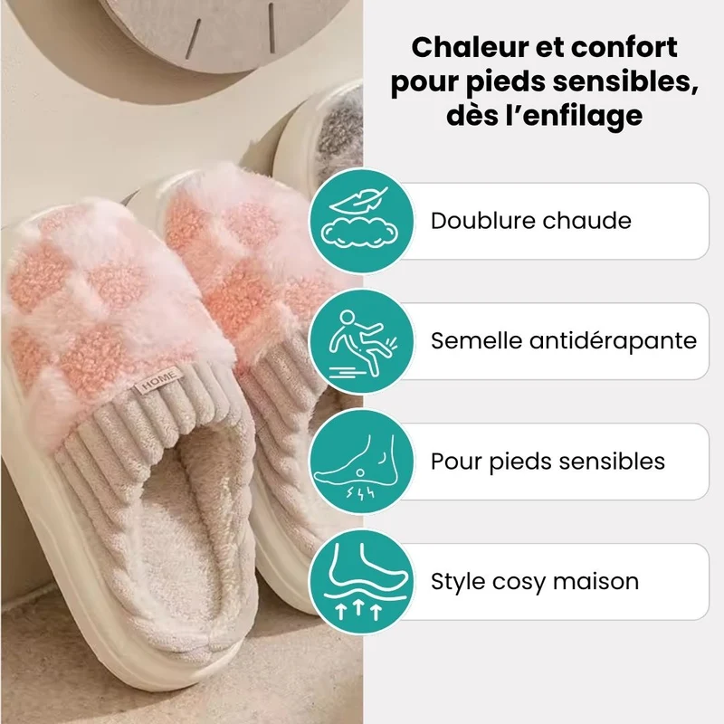 Pantoufles Orthopédiques doublée ultra-douillette
