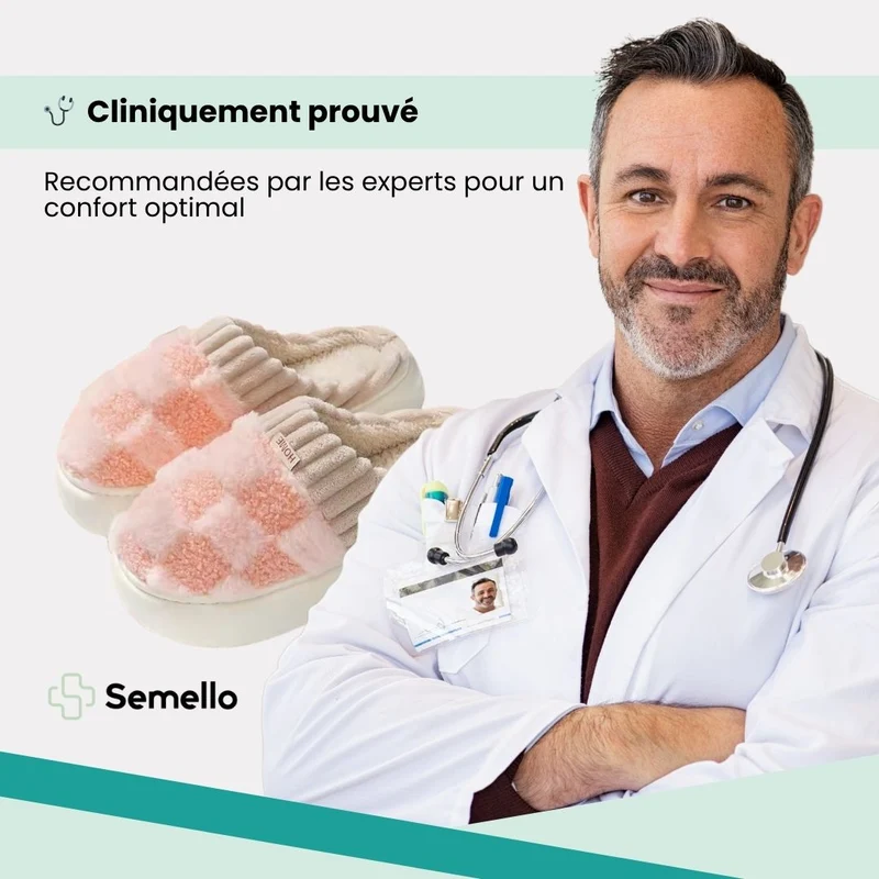 Pantoufles Orthopédiques doublée ultra-douillette