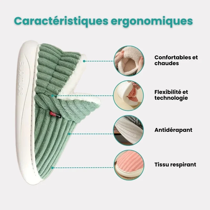 Pantoufles Orthopédiques d'hiver Ultra-douces