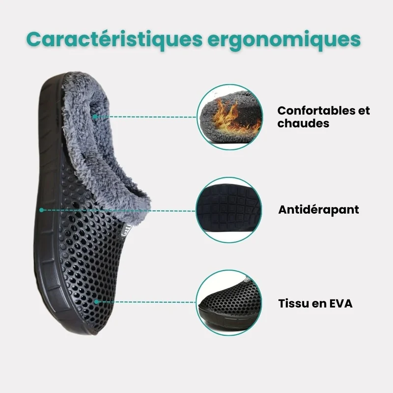Pantoufle d’hiver orthopédique ultra-douillette