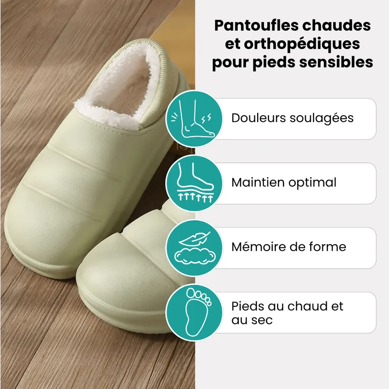 Pantoufle orthopédique imperméable et chaude