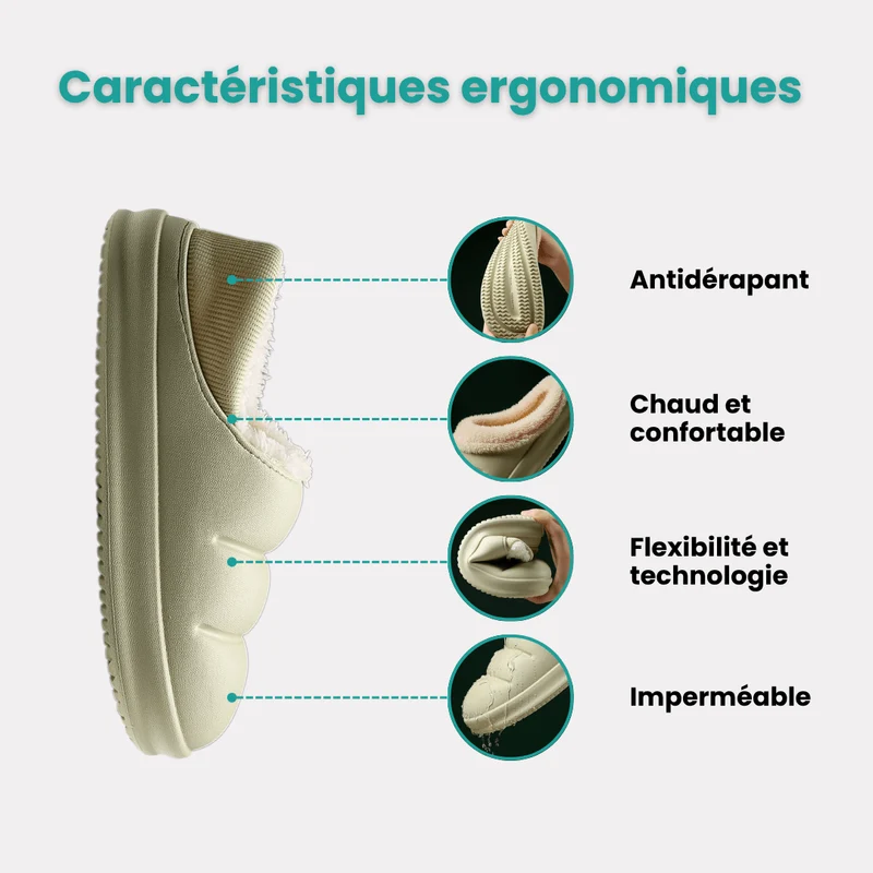 Pantoufle orthopédique imperméable et chaude