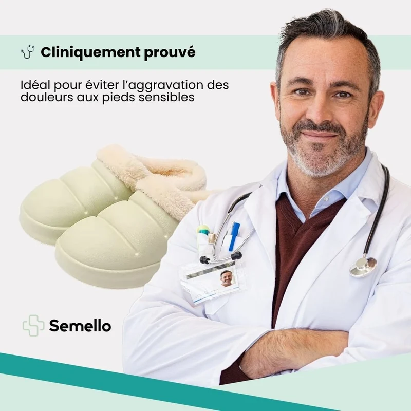 Pantoufle orthopédique imperméable et chaude