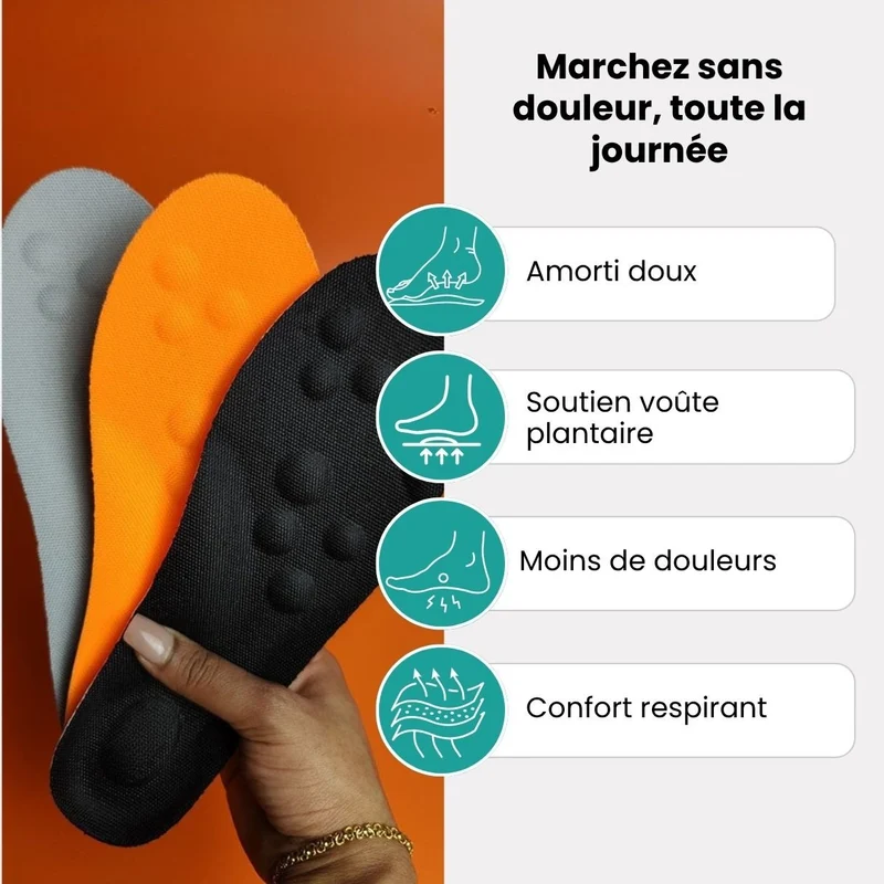 Semelles Orthopédiques | Soutien 4D Anti Douleur
