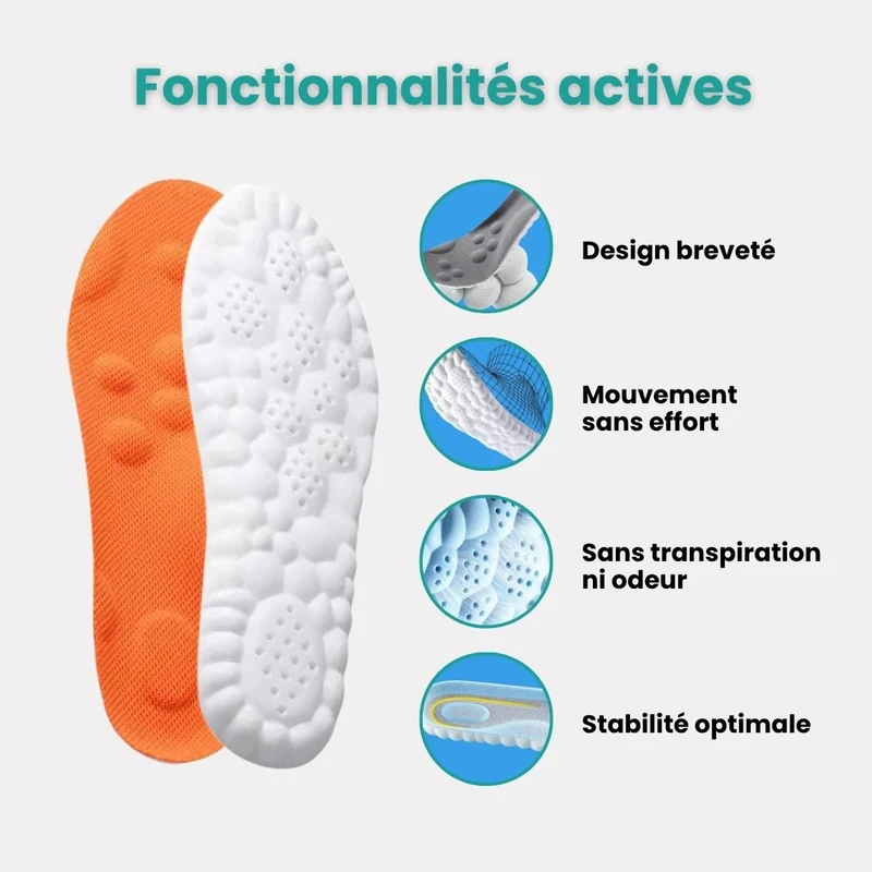 Semelles Orthopédiques | Soutien 4D Anti Douleur