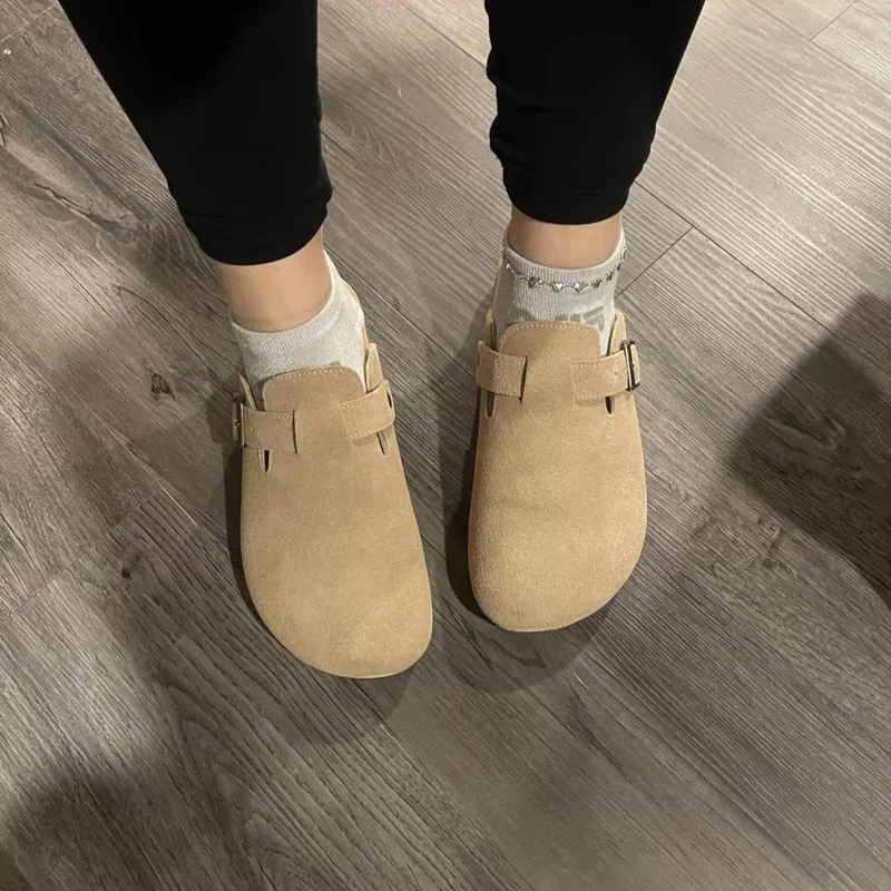 Mules en cuir avec semelle en Cuire & Liège