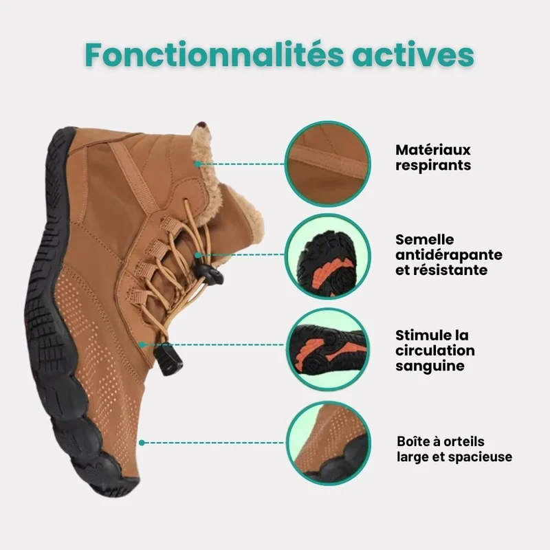 Chaussures Barefoot Hiver | Fourrées et Imperméables