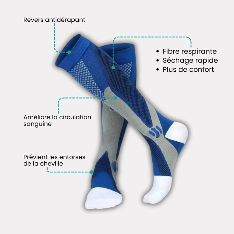 Chaussettes Jambes Légères pour Infirmières (20-30 mmHg)
