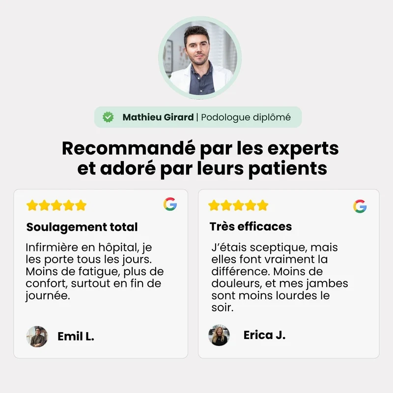 Chaussettes Jambes Légères pour Infirmières (20-30 mmHg)