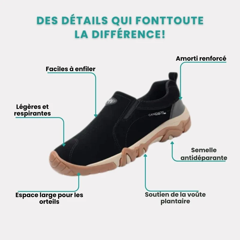 Chaussures de marche | Confort orthopédique homme