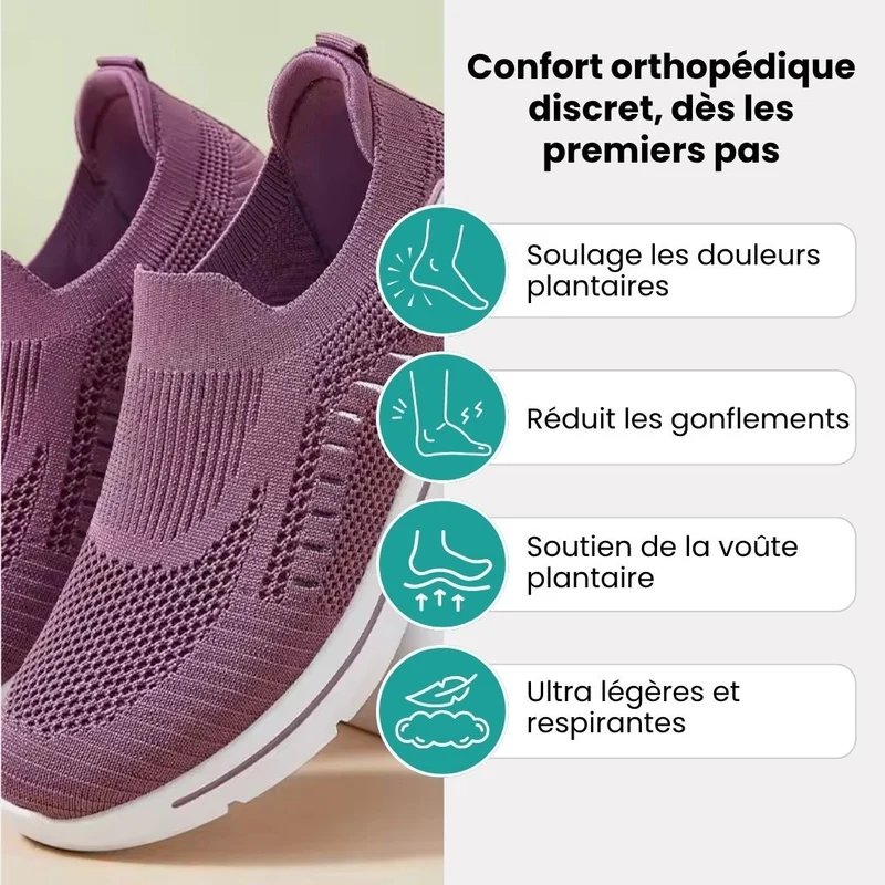 Baskets à confort orthopédique pour femme