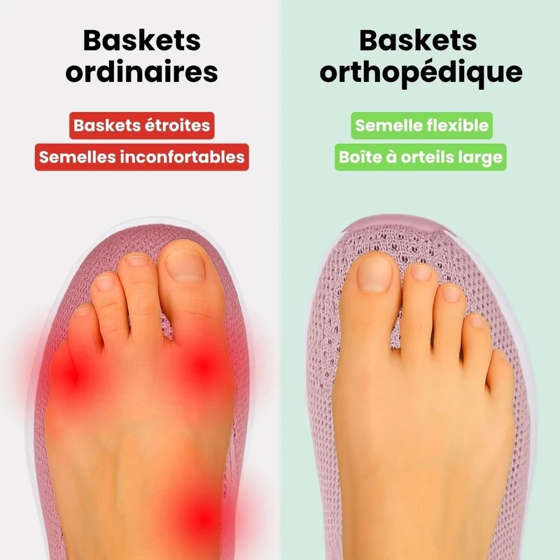 Baskets à confort orthopédique pour femme