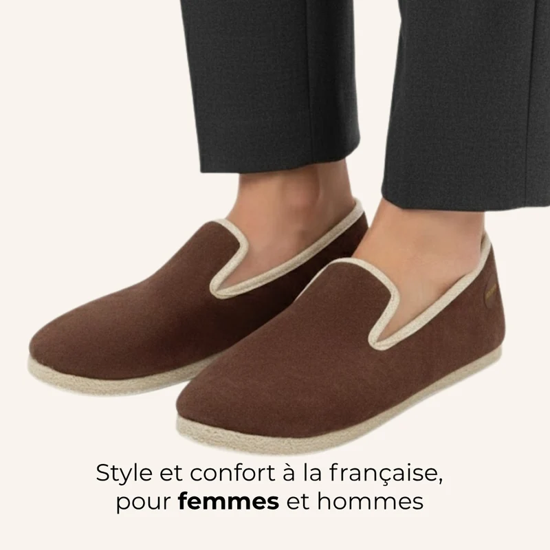Charentaises Cuir Marron Glacé 🇫🇷