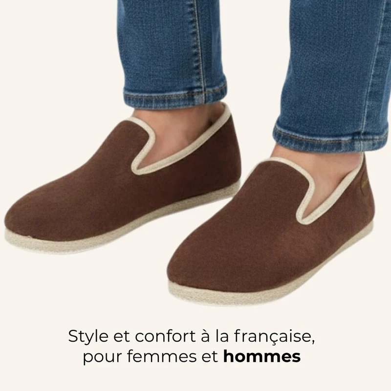 Charentaises Cuir Marron Glacé 🇫🇷