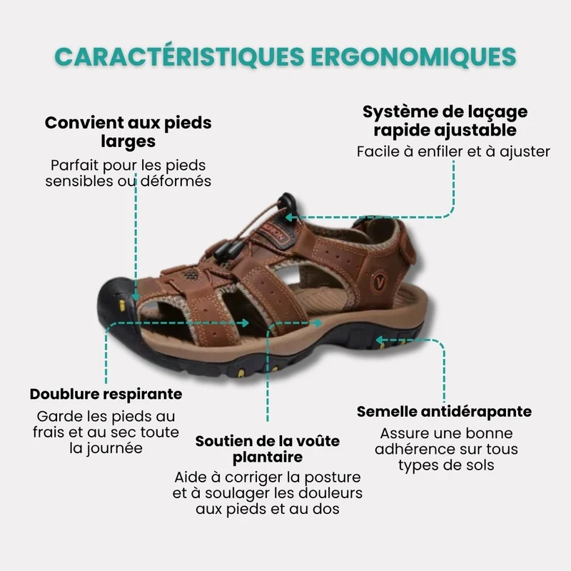 Sandales d'été à confort orthopédique