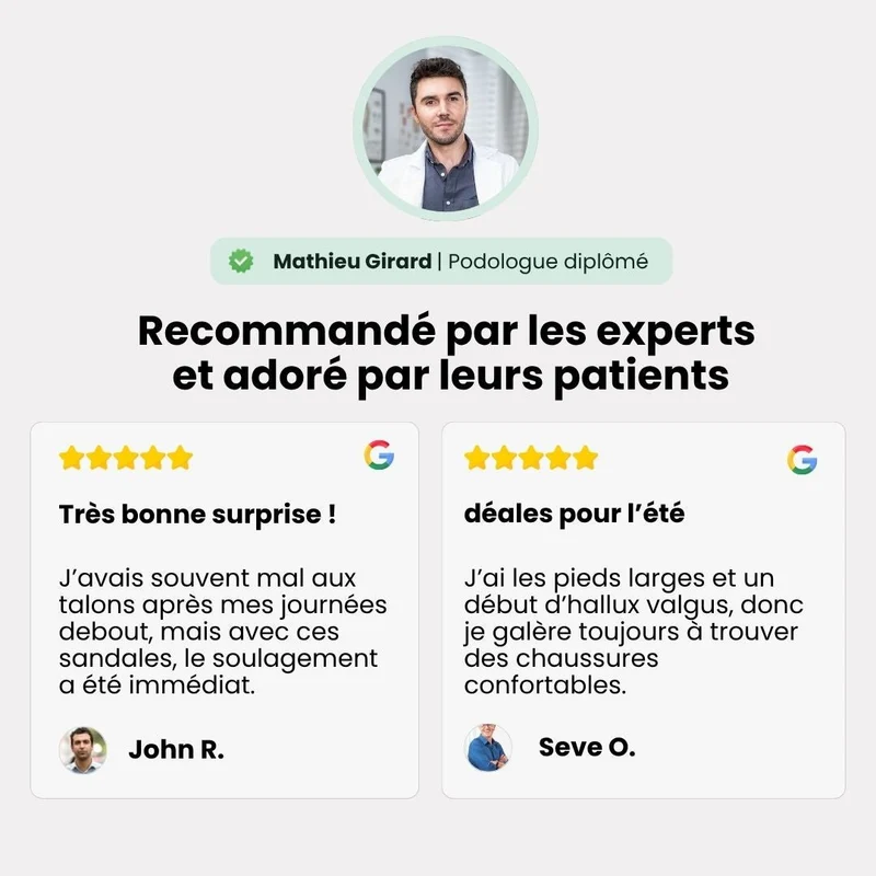 Sandales d'été à confort orthopédique