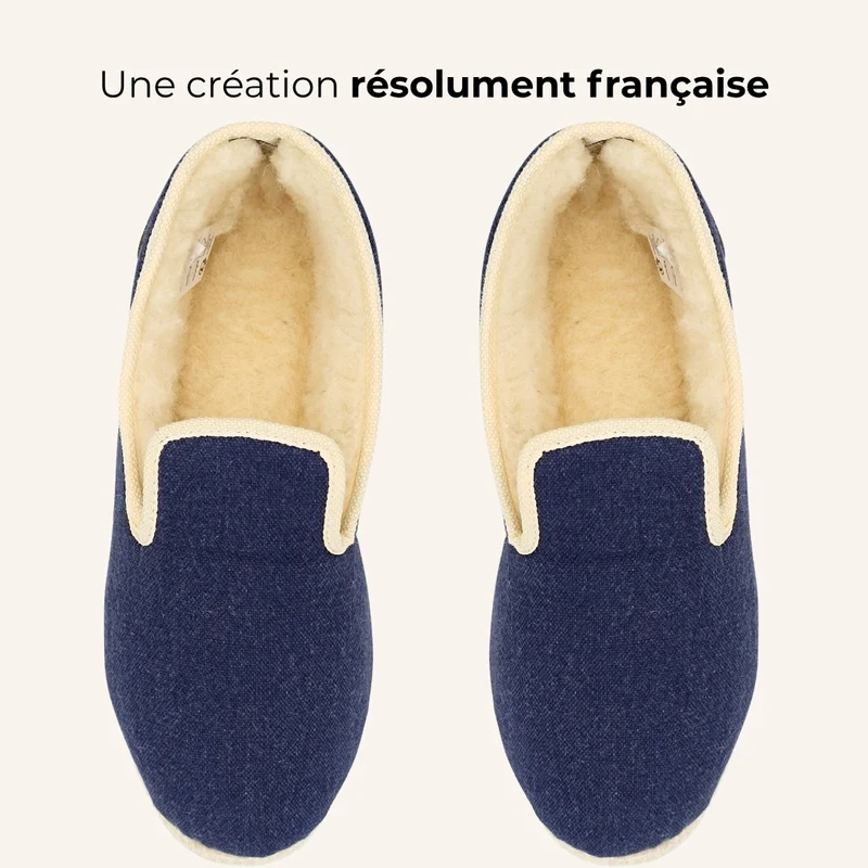Charentaises Lin Bleu Abysses 🇫🇷