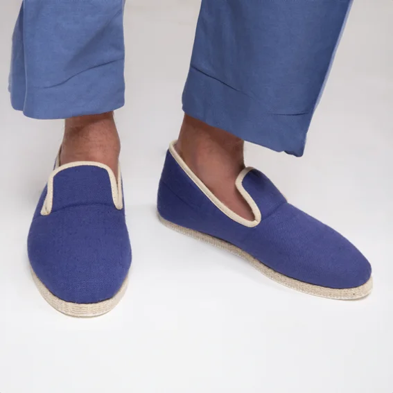 Charentaises Lin Bleu Céleste 🇫🇷
