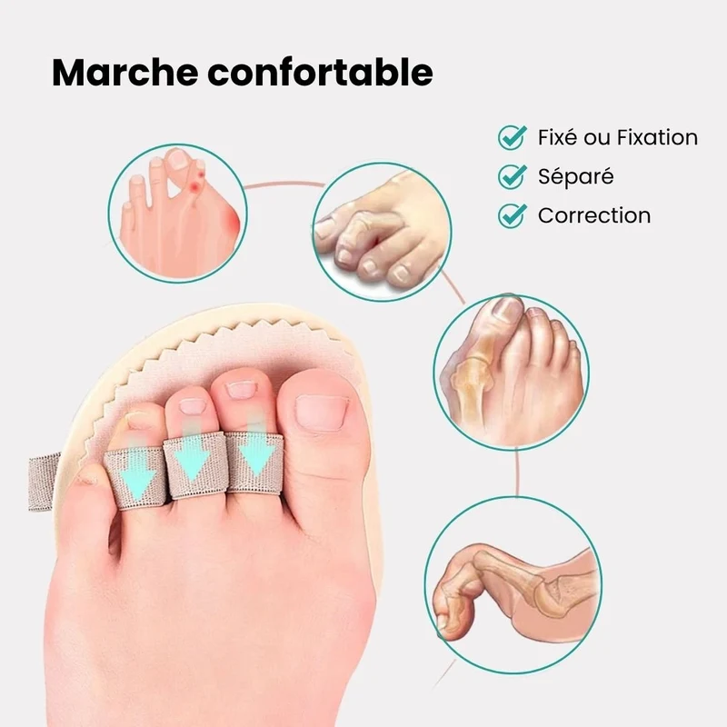 Correcteur d’Orteils en Griffe avec Coussin Plantaire
