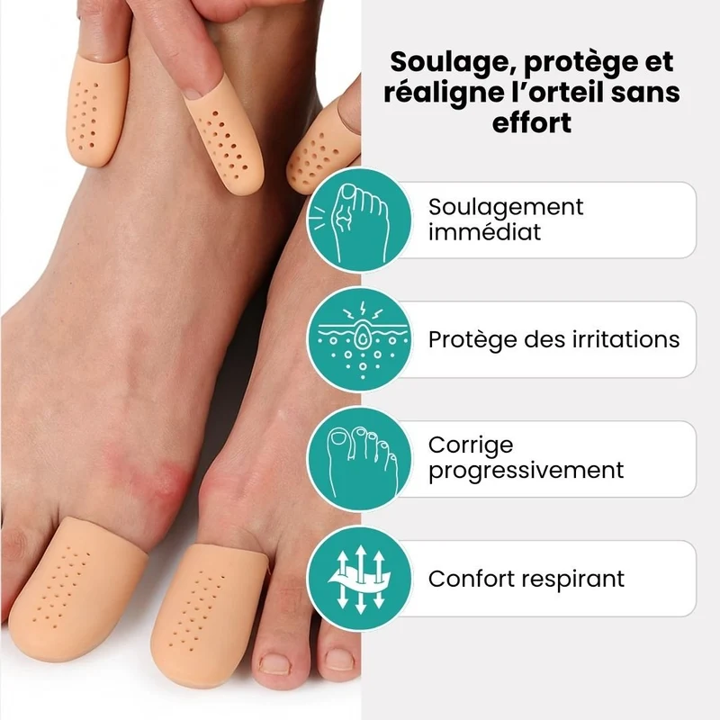 Lot de 3 Orthèses pour les Orteil en Griffe (Taille universelle)