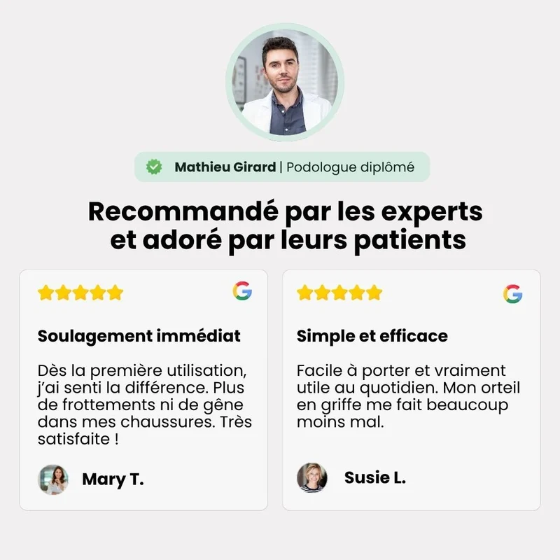 Lot de 3 Orthèses pour les Orteil en Griffe (Taille universelle)