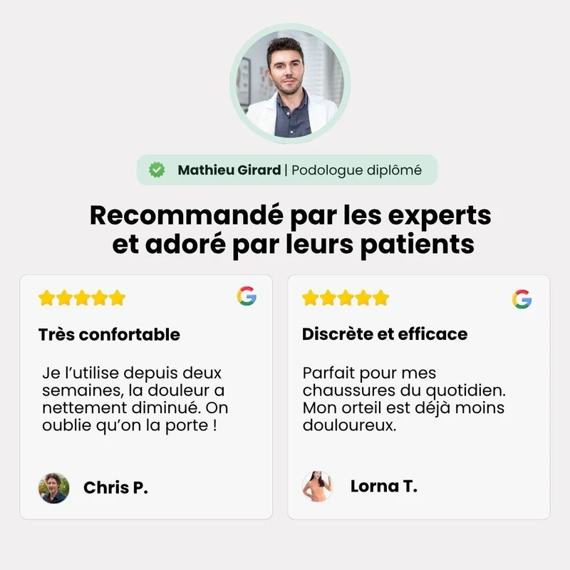 Orthèse orteil souple et discrète pour Hallux Valgus