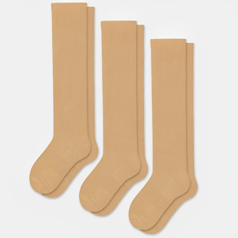 Chaussettes De Compression Sans Couture | Beige