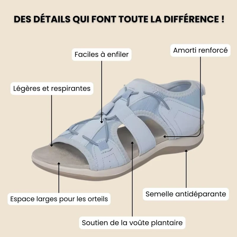Sandales confort orthopédique pour femme