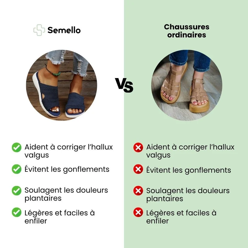 Sandales compensée à confort orthopédique pour femme