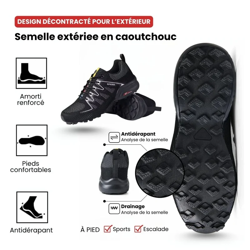 Chaussures de marche à confort orthopédique