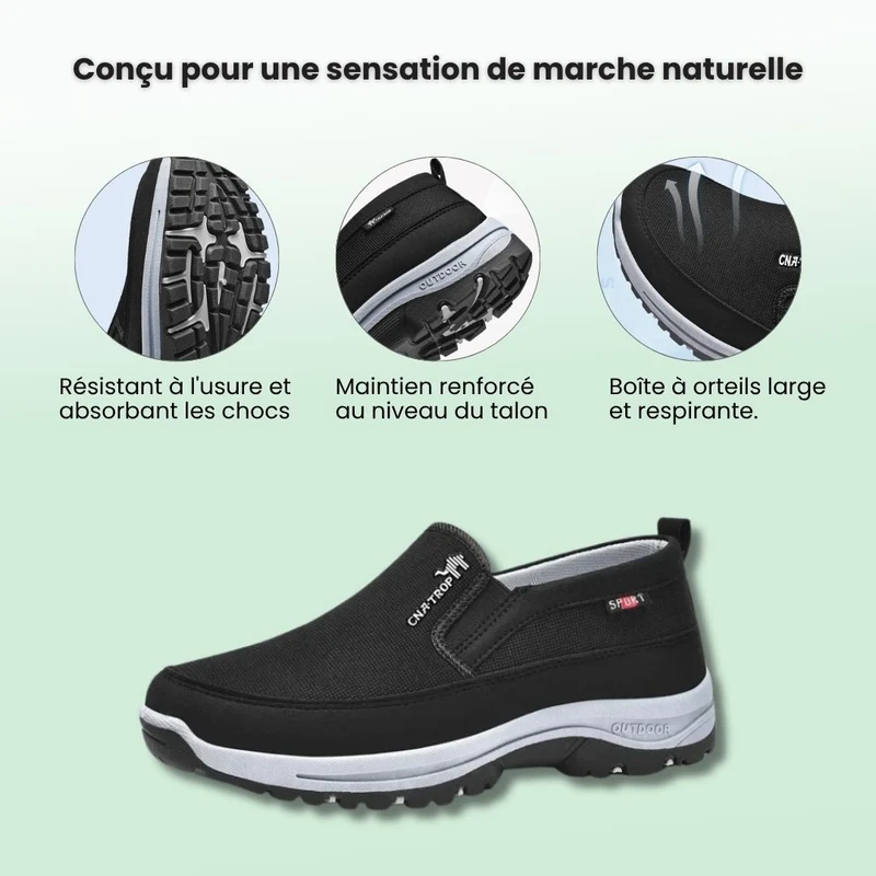 Chaussures de marche à confort orthopédique homme