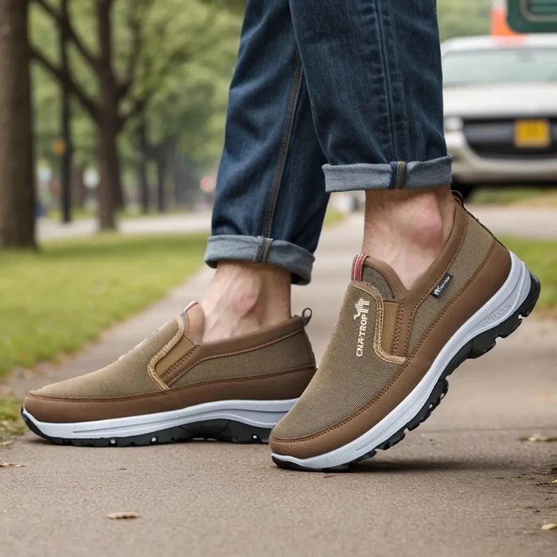 Chaussures de marche à confort orthopédique homme