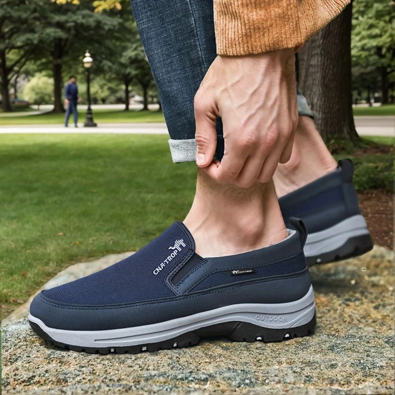 Chaussures de marche à confort orthopédique homme