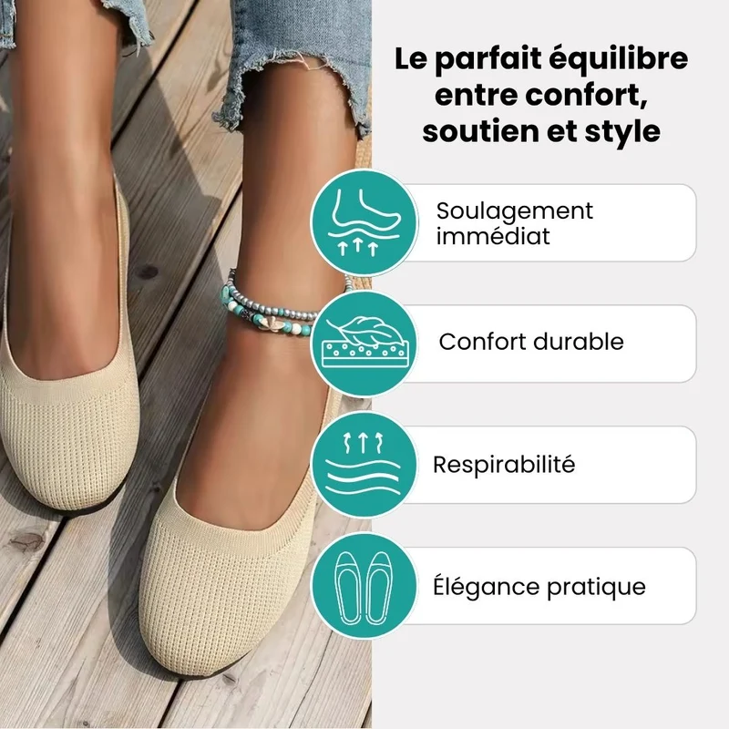 Ballerines à confort orthopédique