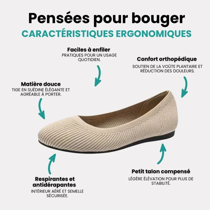 Ballerines à confort orthopédique