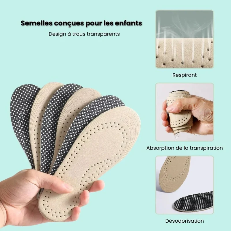 Semelle Enfant en Cuir | Confort Naturel et Hygiène