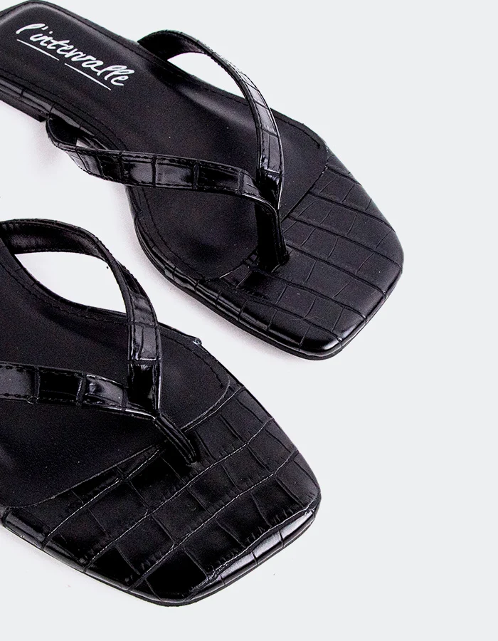 Crina Black Croco