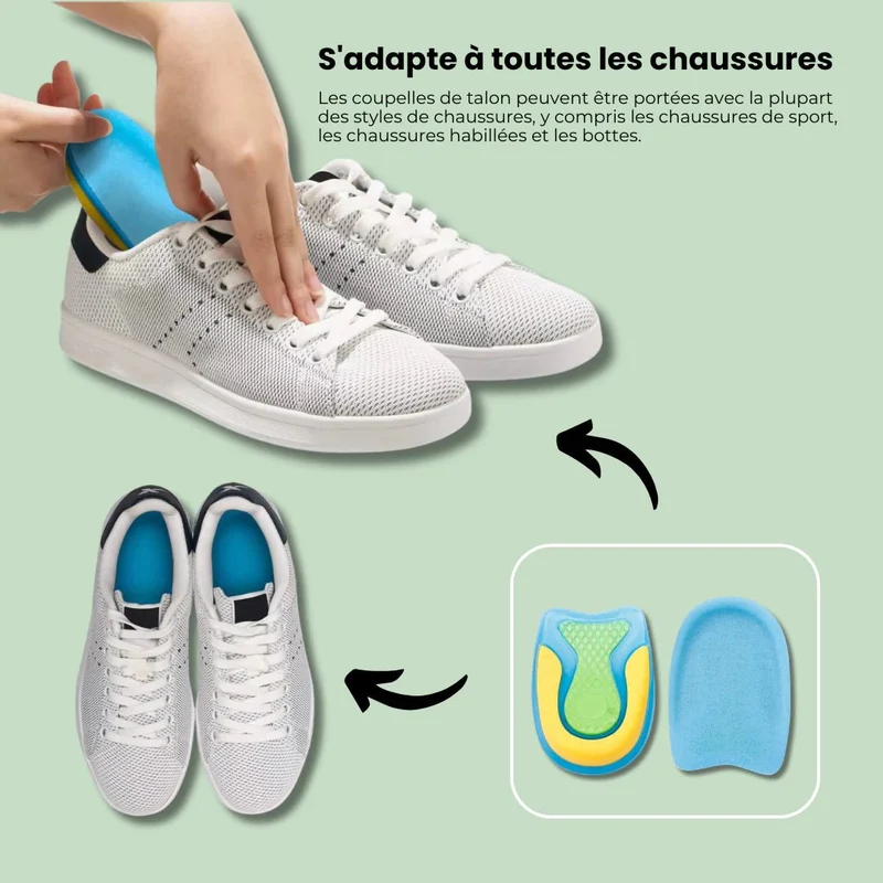 Talonnettes en Gel | Pour Fasciite et Douleurs au Talon