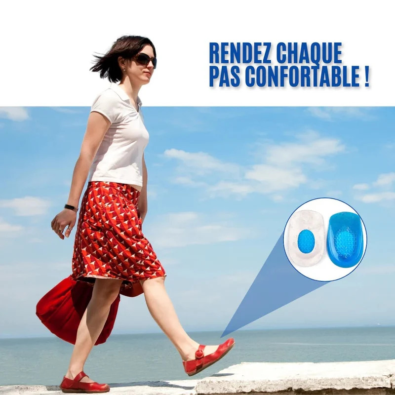 Talonnette Gel Tendinite Achille & Douleur au Talon
