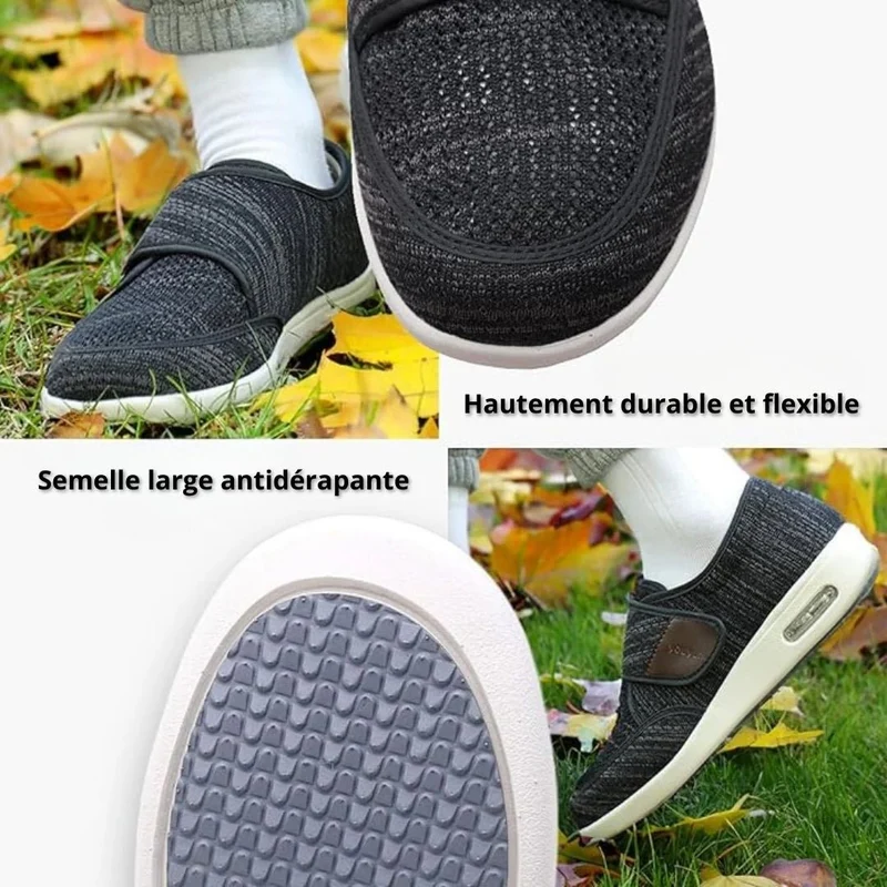 Chaussures Orthopédiques Large à Scratch | Anti Frottement