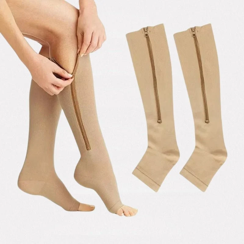 Chaussettes de compression zippées pour femmes
