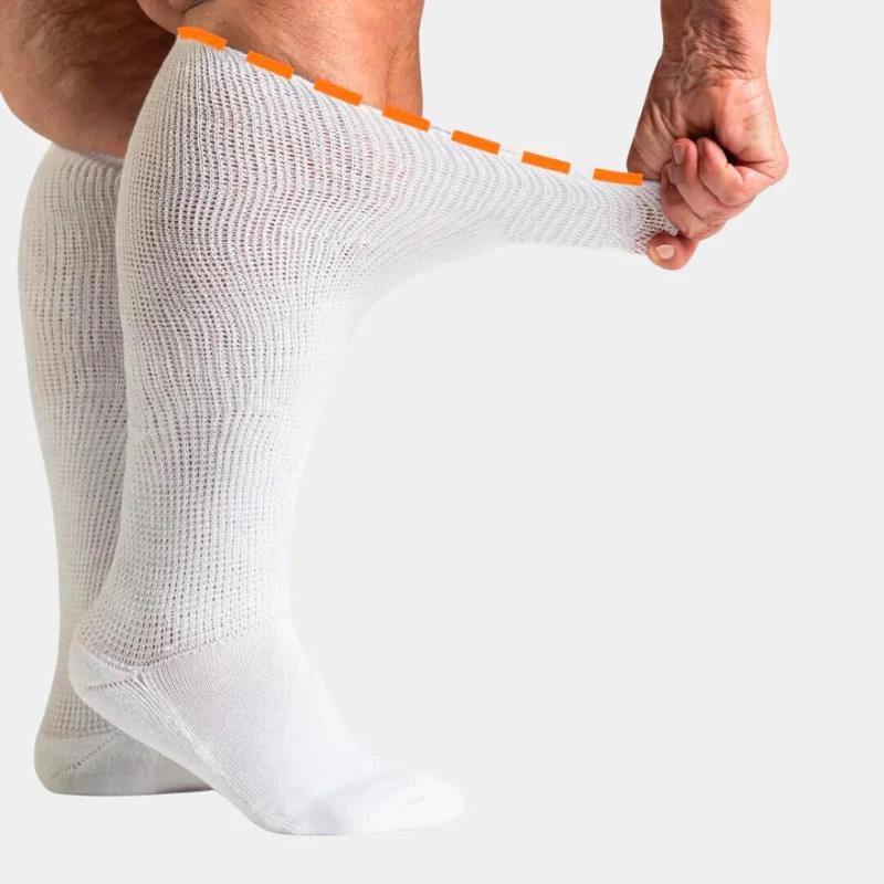 Chaussettes De Compression Sans Couture | Blanche