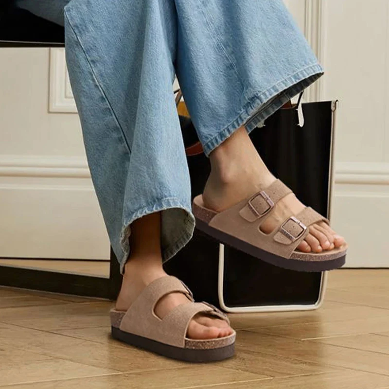 Sandales Orthopédiques Double Boucle en Liège