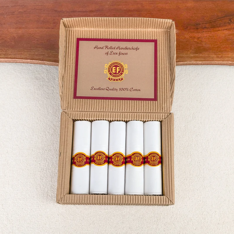 Coffret de 5 mouchoirs en coton