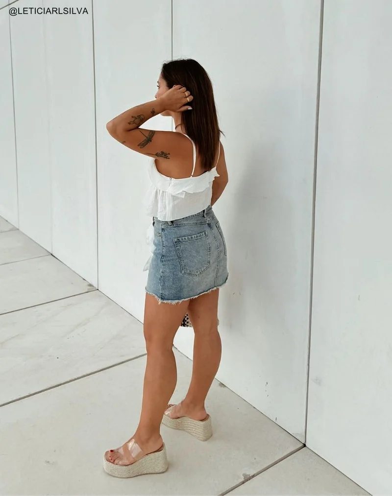 Mules compensées femme transparentes et élégantes avec talon en corde tissée
