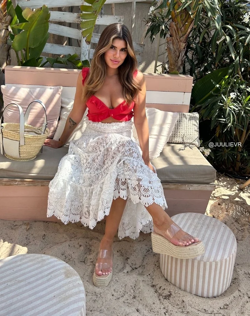 Mules compensées femme transparentes et élégantes avec talon en corde tissée