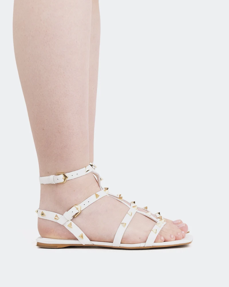 Marcie White Leather
